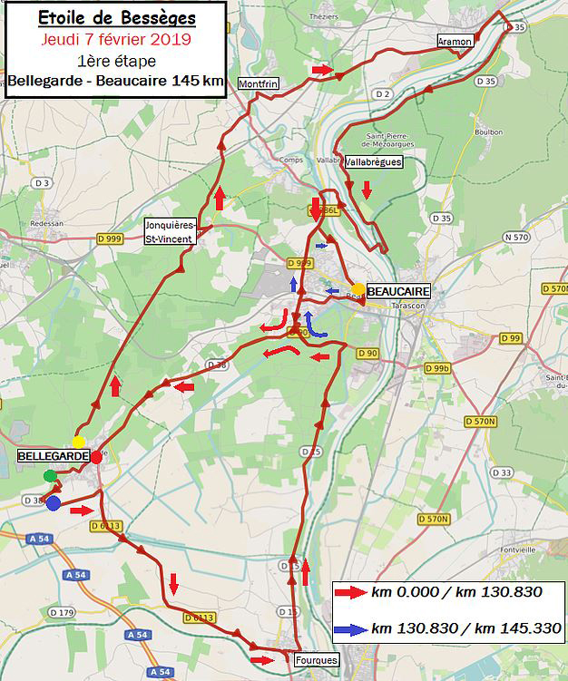 Etoile de Besseges map stage 1